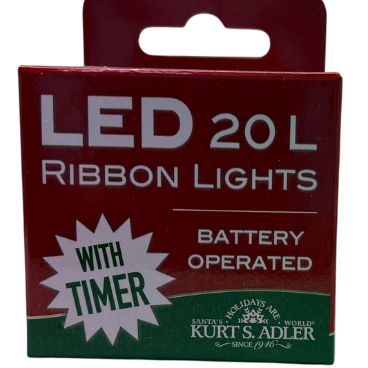 20-Light Battery-Operated Ribbon Lights - Gold - Tampa Home & Garden Store