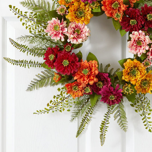 20" Mixed Flower Wreath - Tampa Home & Garden Store
