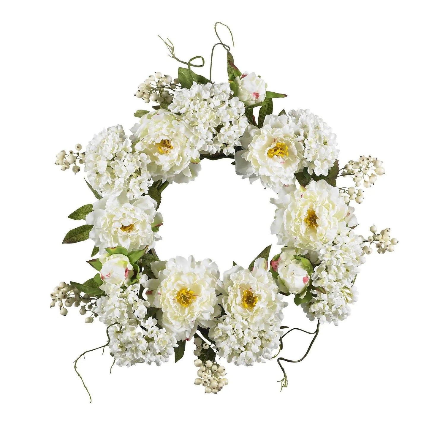 20" Peony Hydrangea Wreath" - Tampa Home & Garden Store