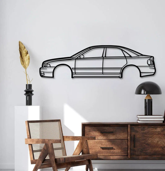 RS4 B5 metal car wall art outline showcasing 2001 model by Modello Turbo on Tampa Home & Garden Store
