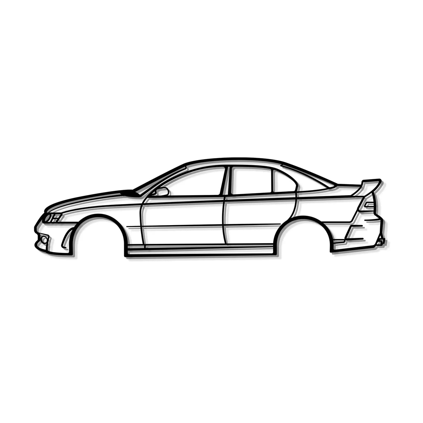 2003 Clupsport MT0305 metal car wall art black line-drawn sedan outline Modello Turbo on Tampa Home & Garden Store