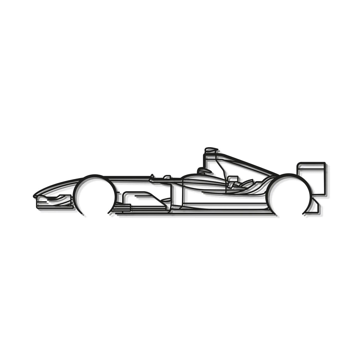 F1 2004 Classic Car Wall Art line drawing by Modello Turbo artwork black ink sketch on Tampa Home & Garden Store