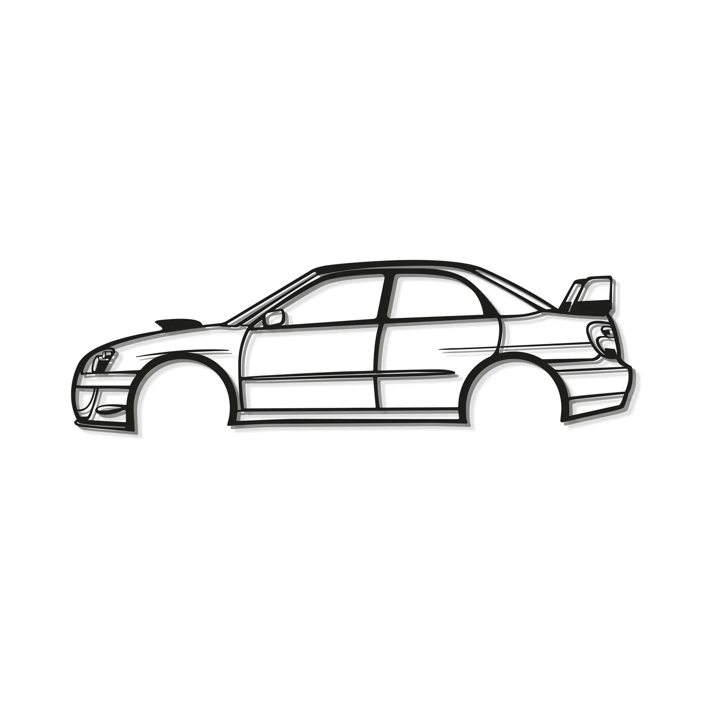 2006 WRX STI Blobeye metal wall art by Modello Turbo, automotive artwork on Tampa Home & Garden Store
