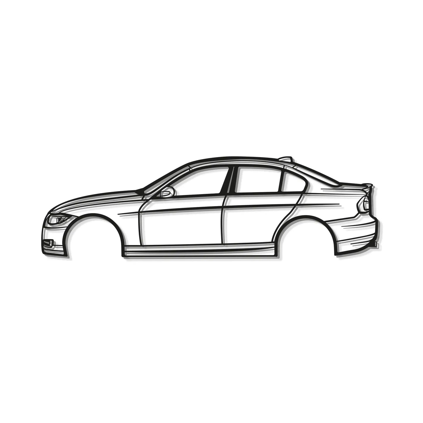 2008 BMW 3 Series E90 metal wall art silhouette by Modello Turbo on Tampa Home & Garden Store