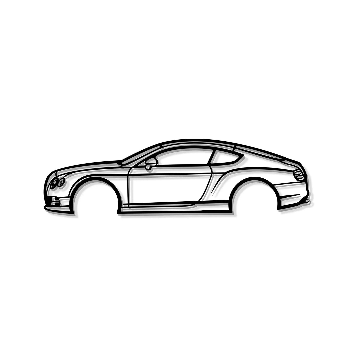 Continental Metal Car Wall Art MT0908 by Modello Turbo, black metal car silhouette decor on Tampa Home & Garden Store