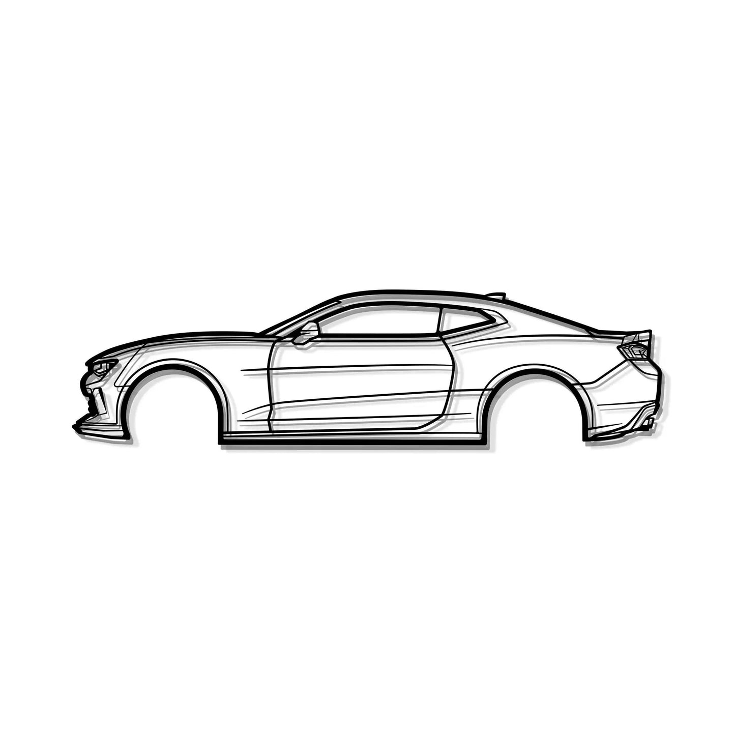 Camaro SS 1LE metal wall art decor by Modello Turbo; 2 mm thick automotive artwork on Tampa Home & Garden Store