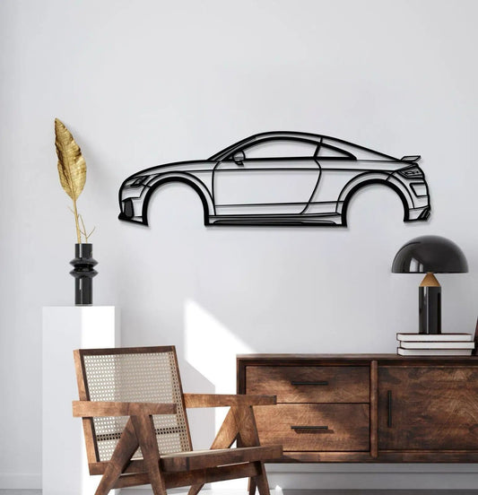 2018 TT RS metal car wall art by Modello Turbo black silhouette on Tampa Home & Garden Store