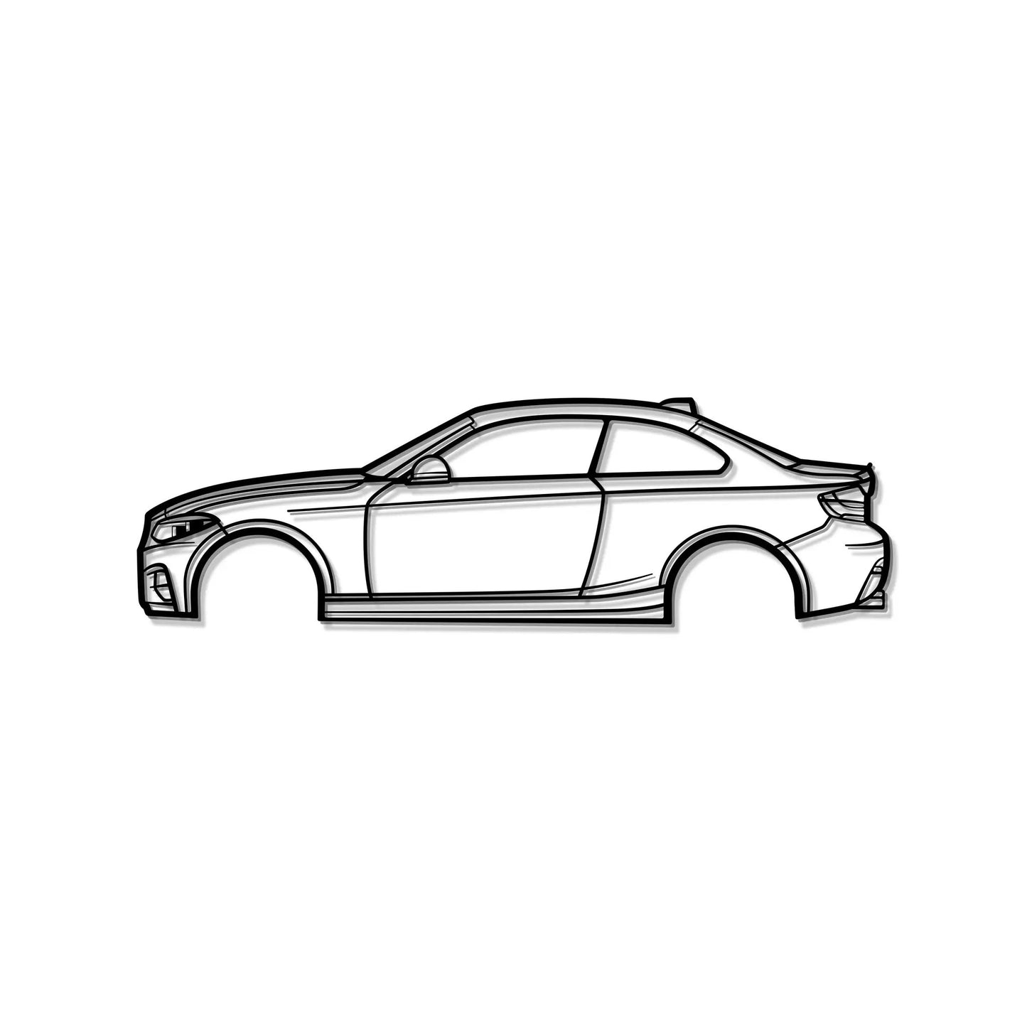 2018 BMW M240i metal car wall art decor line drawing on Tampa Home & Garden Store