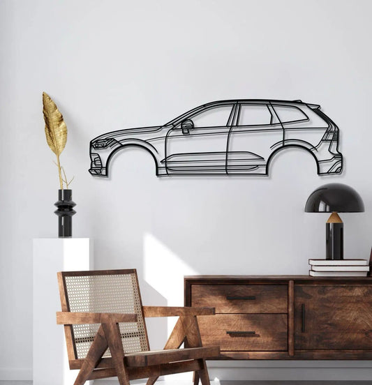 2018 XC60 Second Gen metal car wall art silhouette in black steel by Modello Turbo on Tampa Home & Garden Store