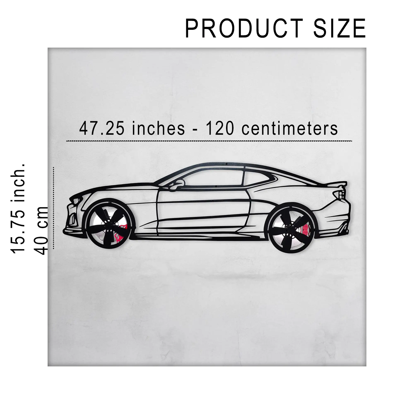2019 Camaro ZL1 metal wall art by Enova Art with spinning wheels on Tampa Home & Garden Store