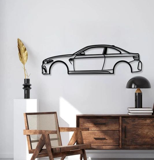 2019 F87 M2 metal car wall art with black outline, Modello Turbo on Tampa Home & Garden Store