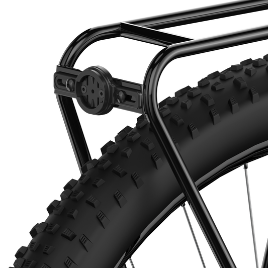 KOM Cycling bike rear rack radar mount, black with mounting plate on Tampa Home & Garden Store