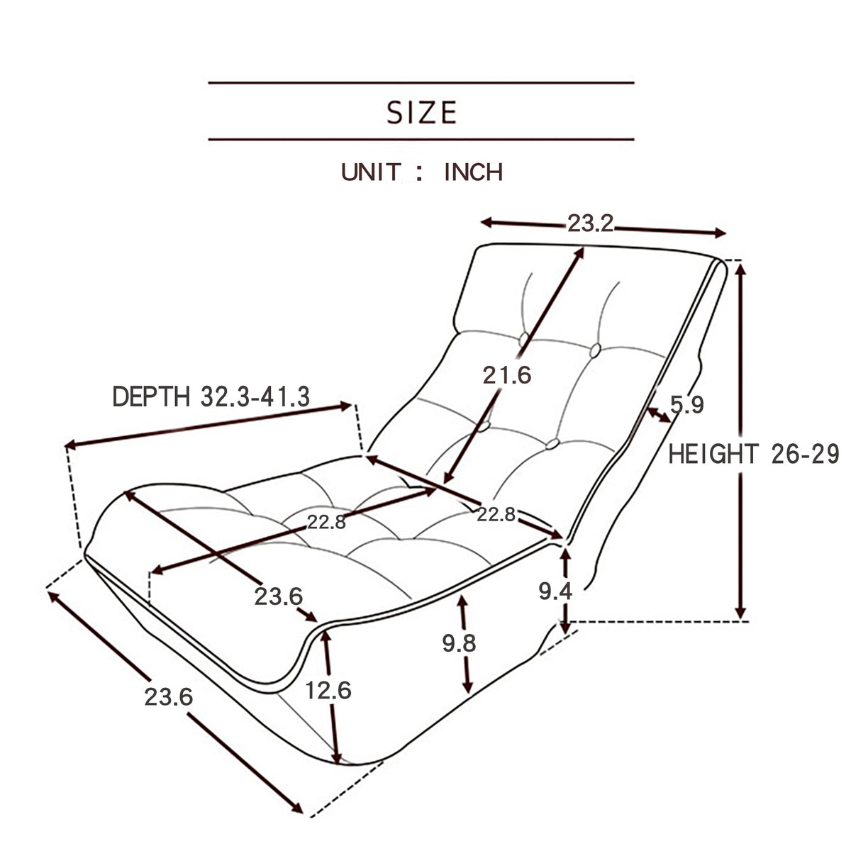 Soft Linen Recliner Chair for Balcony Reading