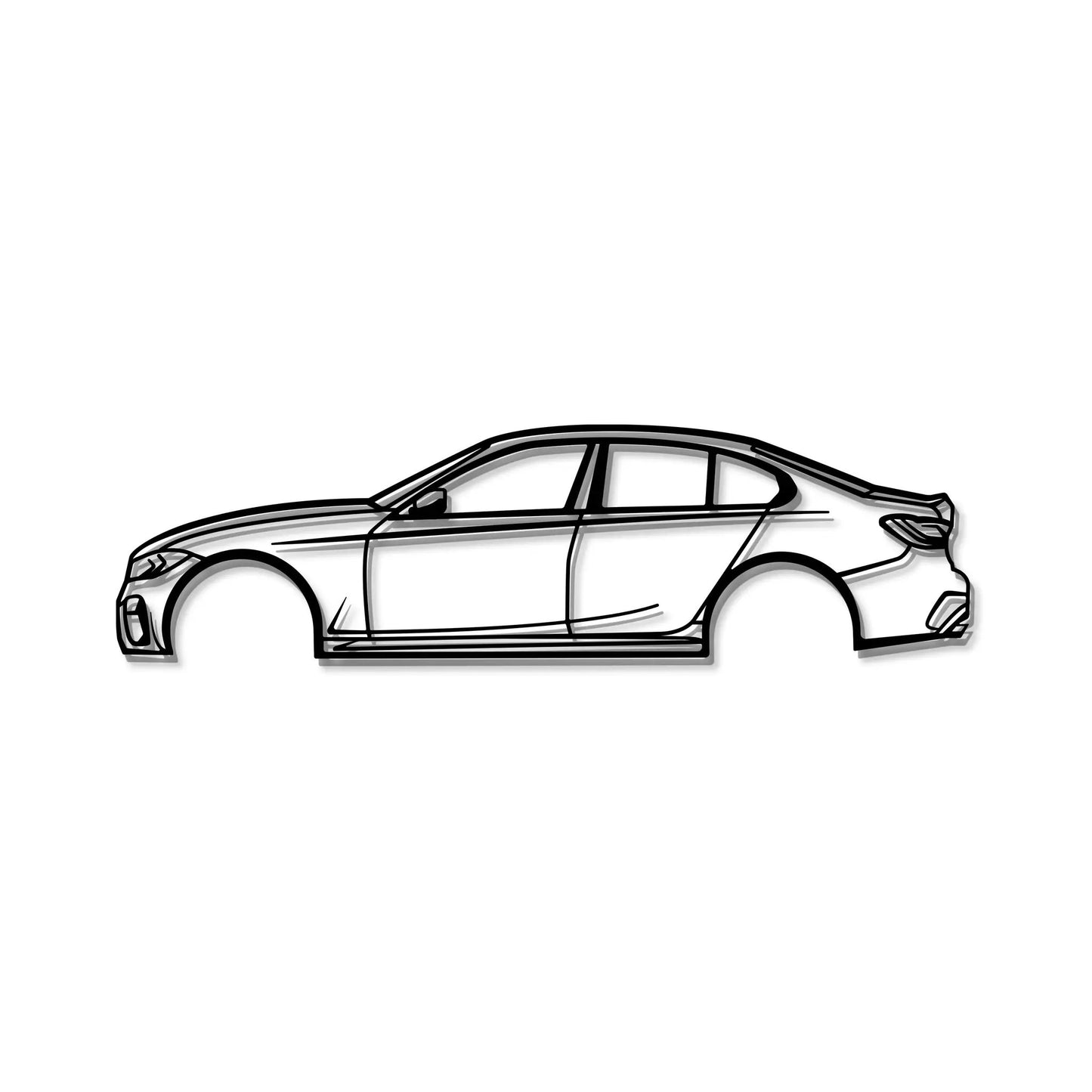 2020 M340i metal wall art in black line drawing by Modello Turbo on Tampa Home & Garden Store