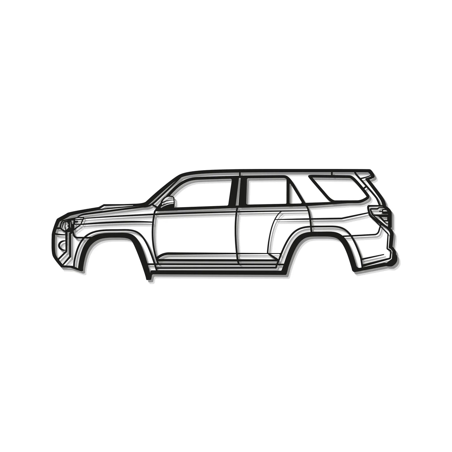 2021 4Runner Premium metal wall art silhouette; black line drawing by Modello Turbo on Tampa Home & Garden Store