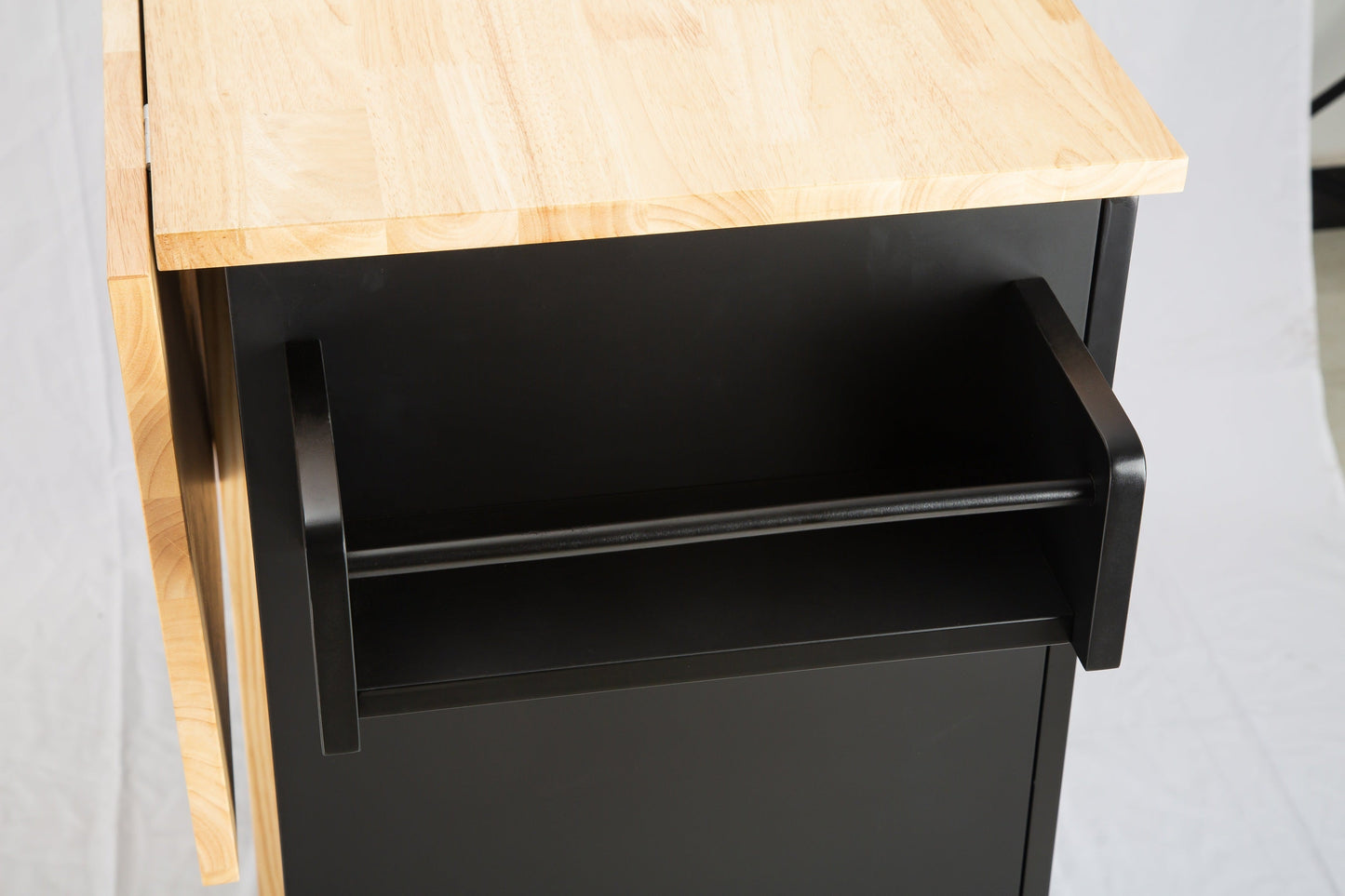 Mobile Kitchen Island and Rubber Wood Cart