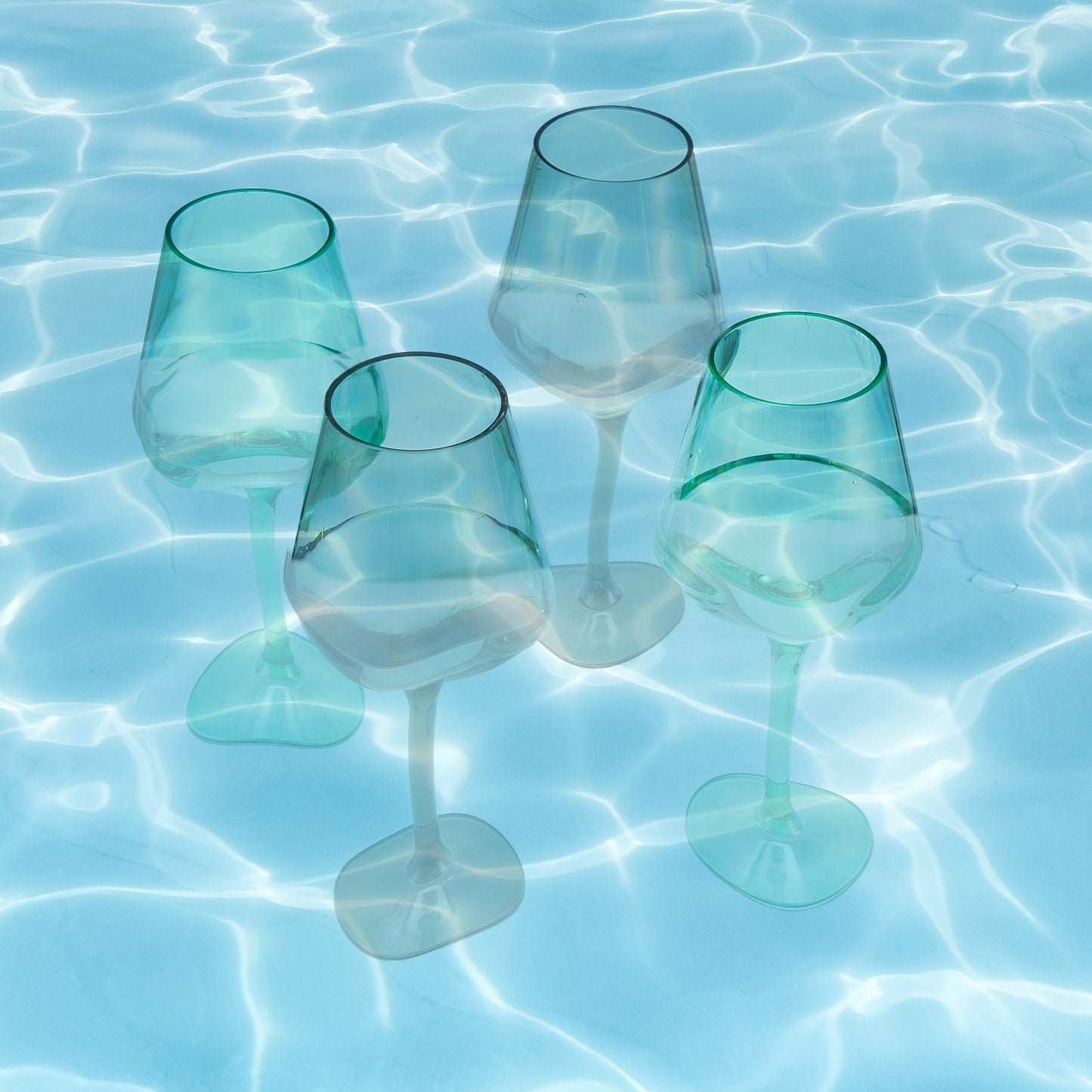 Saint Tropez Purple and Acrylic Stemmed Glasses