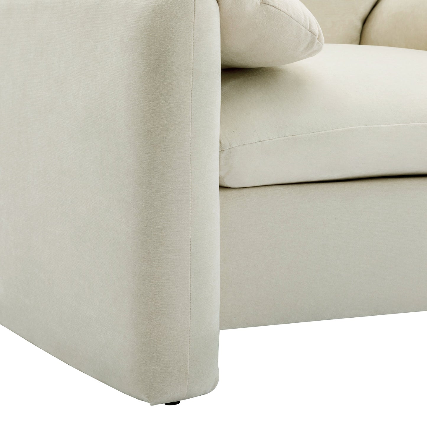 Modern Style Chenille Oversized Armchair Accent Chair in cream beige by HouseOfZazla on Tampa Home & Garden Store