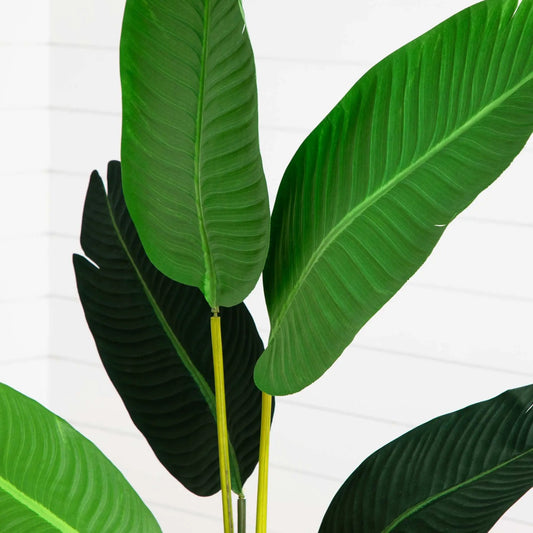 Five Foot Travelers Palm Artificial Tree with large green leaves and pale yellow-green stems on Tampa Home & Garden Store