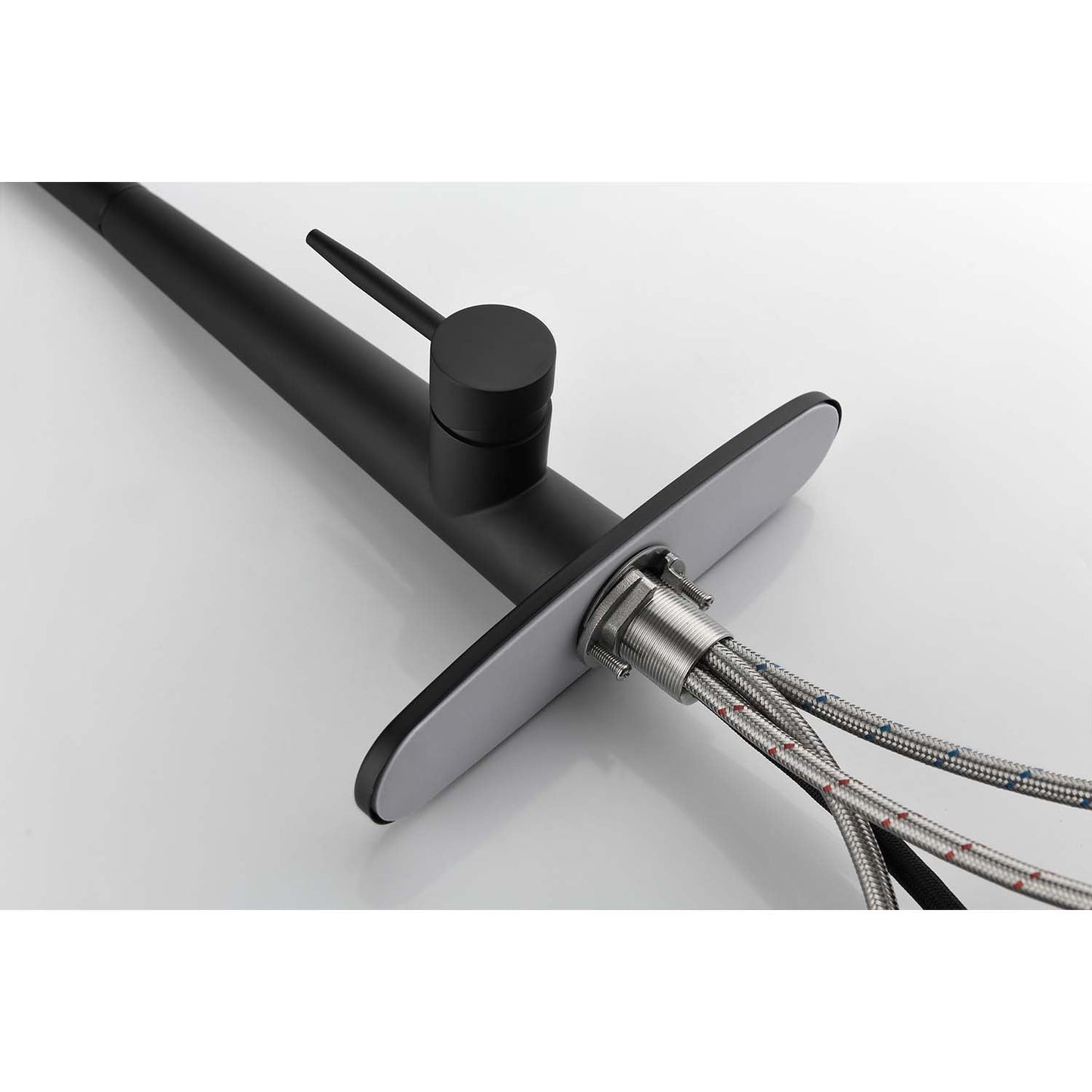 HouseOfZazla kitchen faucet single-handle matte black with pull-down sprayer on Tampa Home & Garden Store