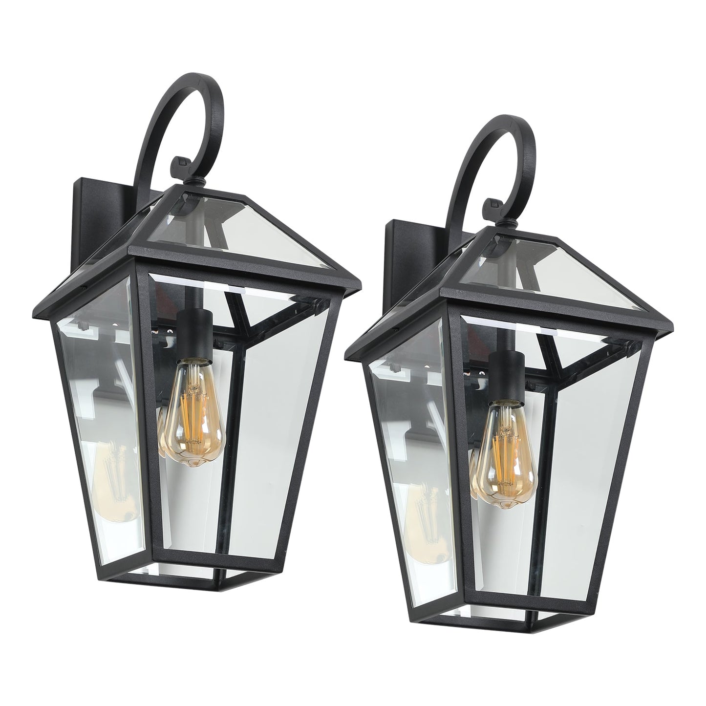 Modern Outdoor Wall Lantern and a Glass Shade