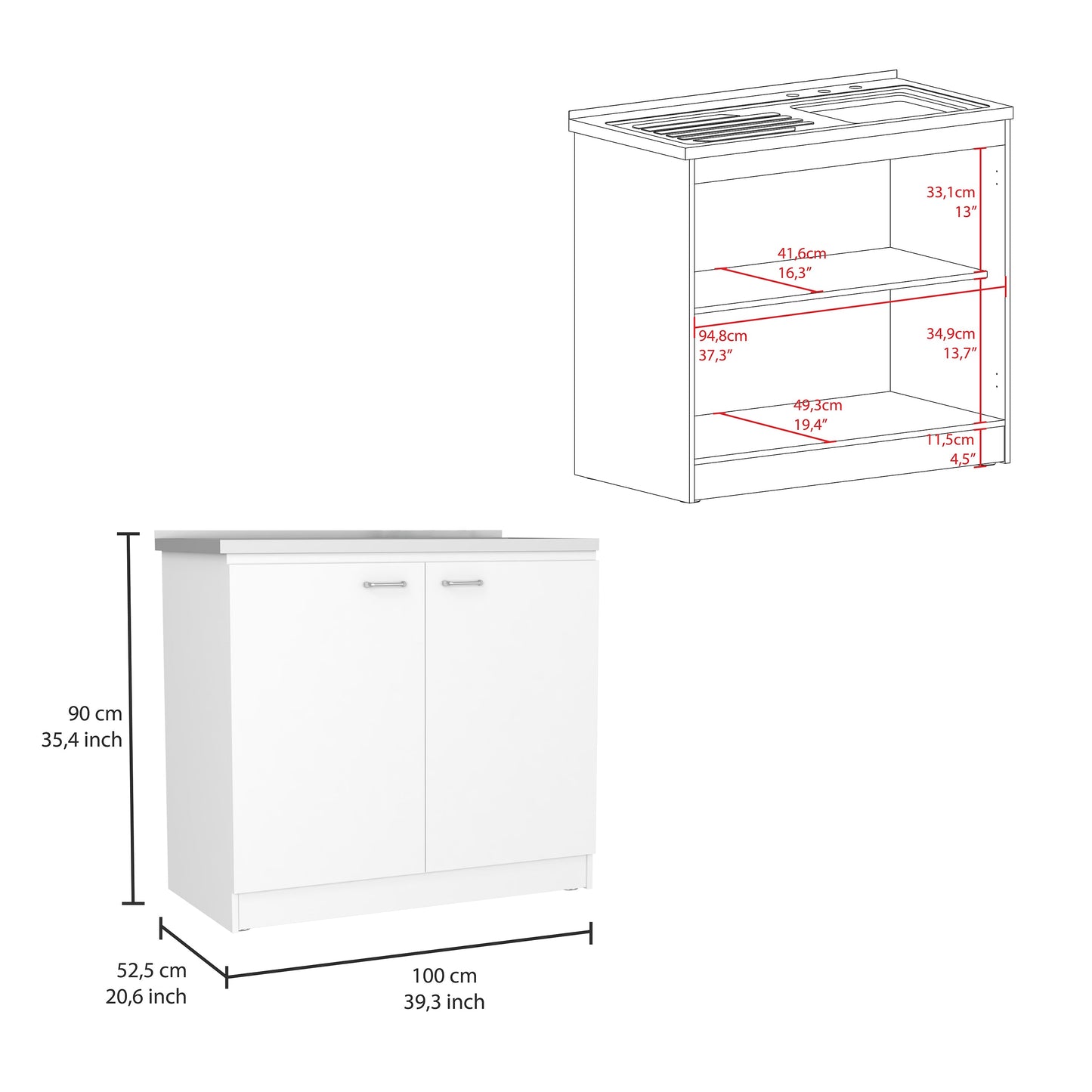 Vernal Utility Sink and Kitchen Cabinet for Home