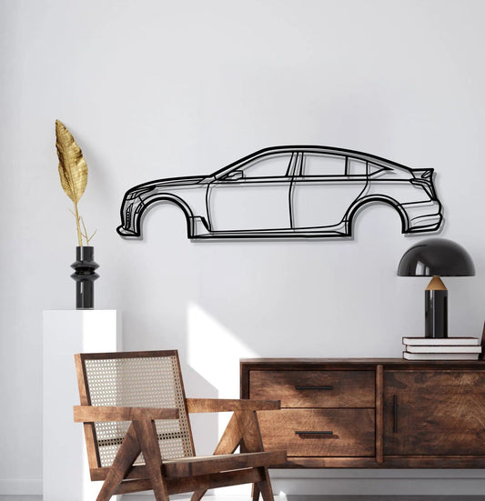 2023 CT5 V Blackwing Metal Car Wall Art by Modello Turbo, black line car silhouette wall on Tampa Home & Garden Store