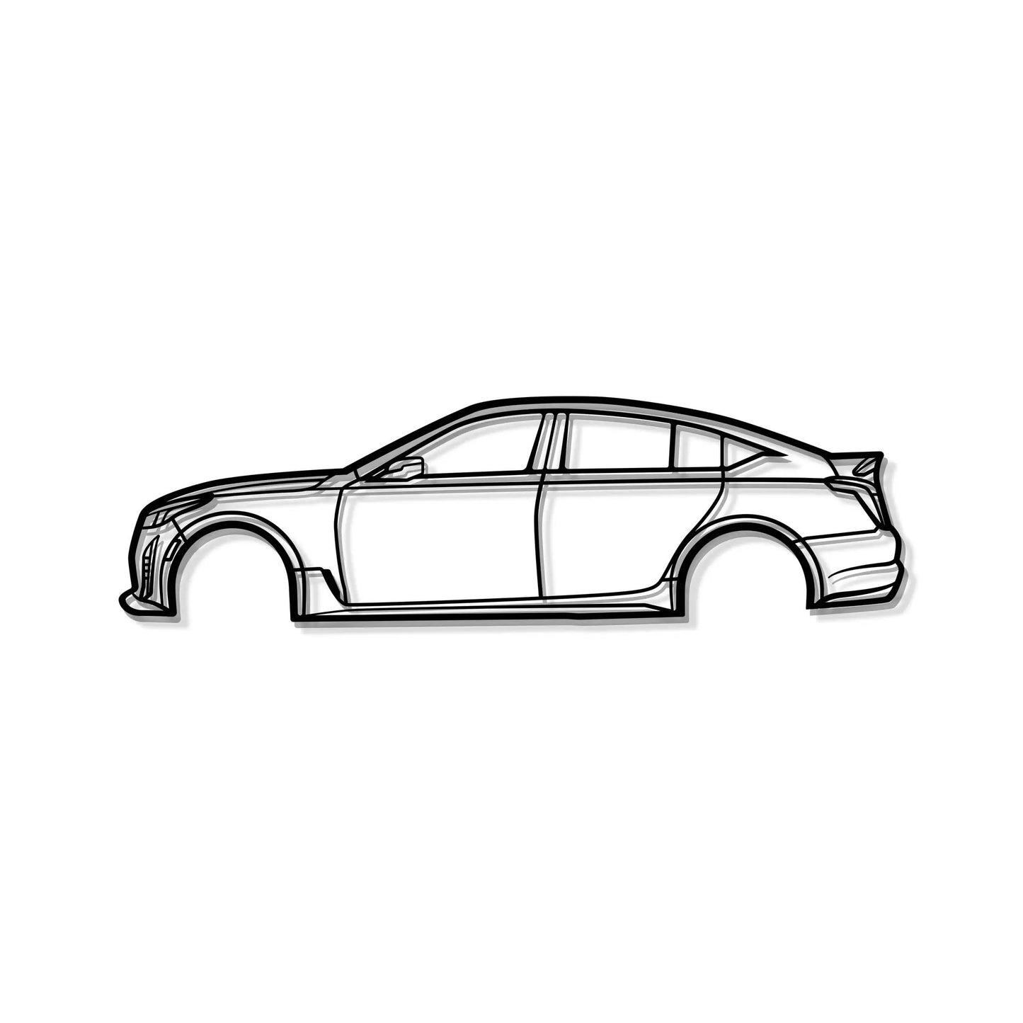 2023 CT5 V Blackwing metal car wall art, black line drawing by Modello Turbo on Tampa Home & Garden Store