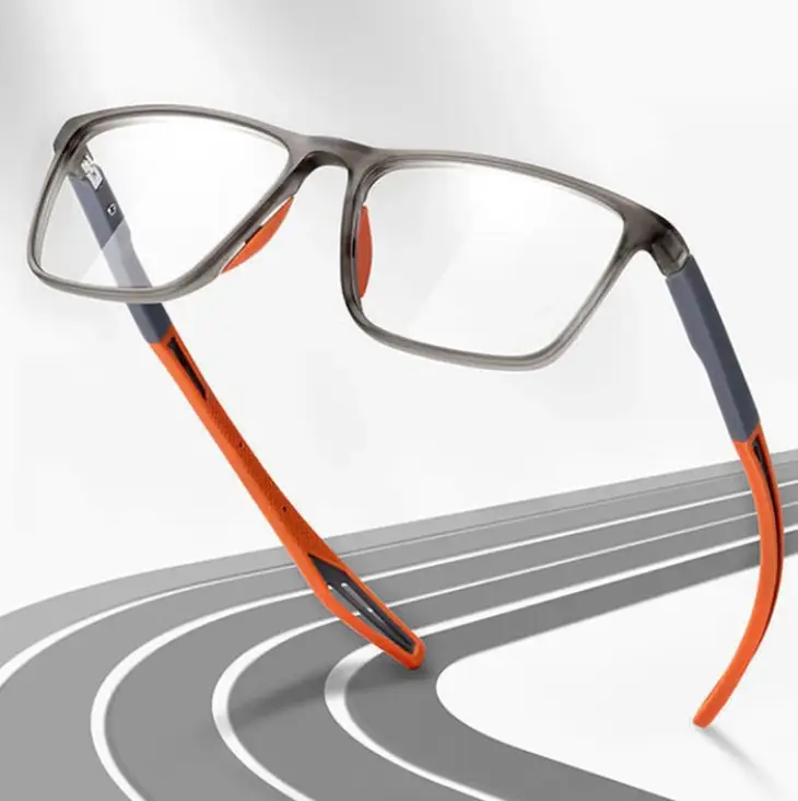 Progressive Reading Glasses with Titanium Frame, orange temples on Tampa Home & Garden Store