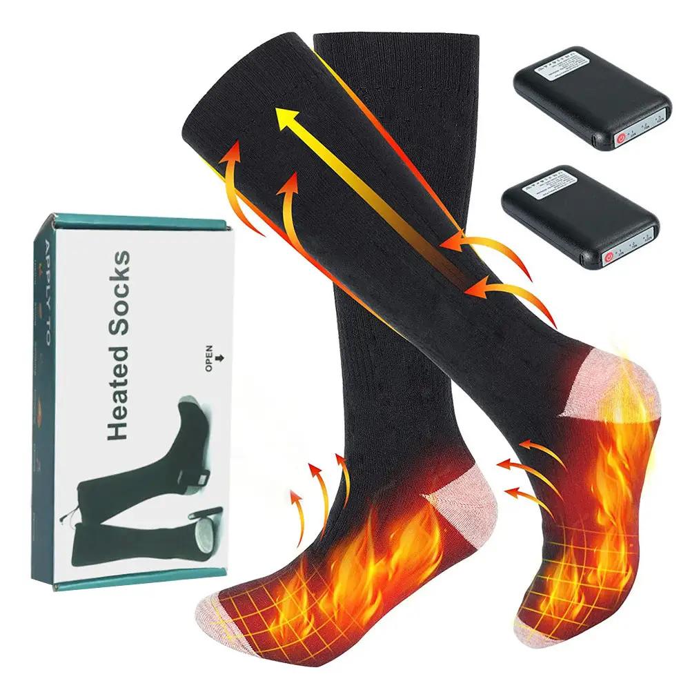 Calcetines térmicos de 3 velocidades con carga inteligente, calcetines largos térmicos ant frío para exteriores