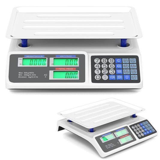 66lb Price Computing Scale Commercial Food Scale with Dual LCD Displays - Tampa Home & Garden Store