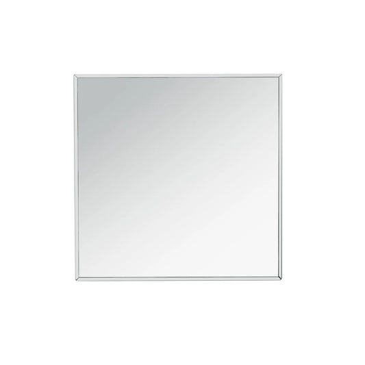 U-Can 11.8 inch silver mirrored coffee table LED with square reflective top and chrome frame on Tampa Home & Garden Store