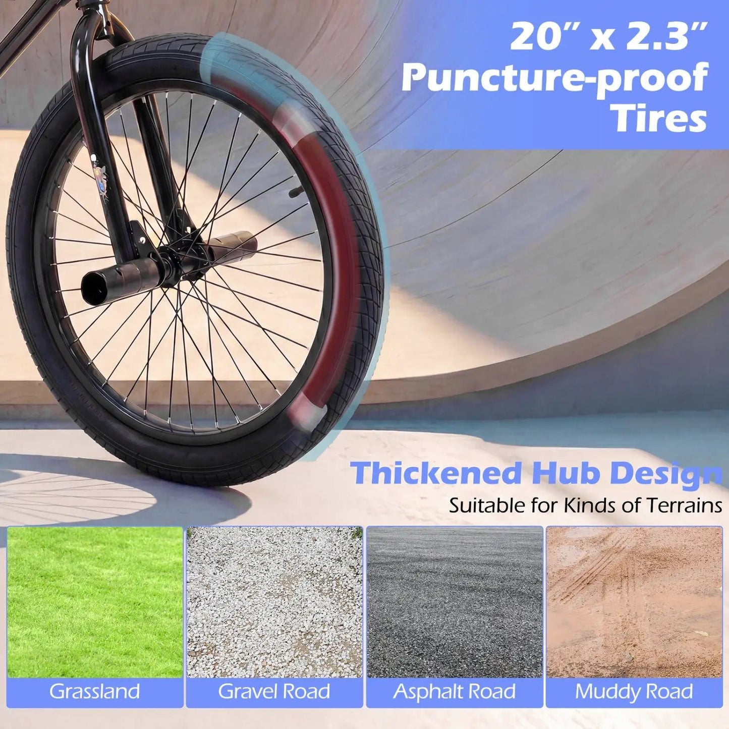 20 Inch BMX Trick Bike With 360 Degree Steering