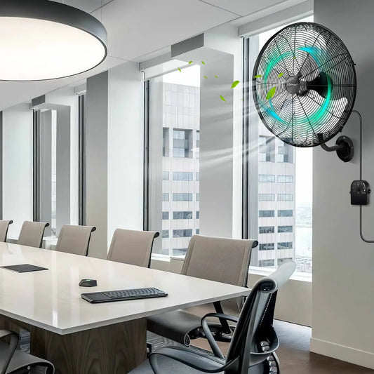 20 Inch wall mount fan black with adjustable tilt head Costway on Tampa Home & Garden Store