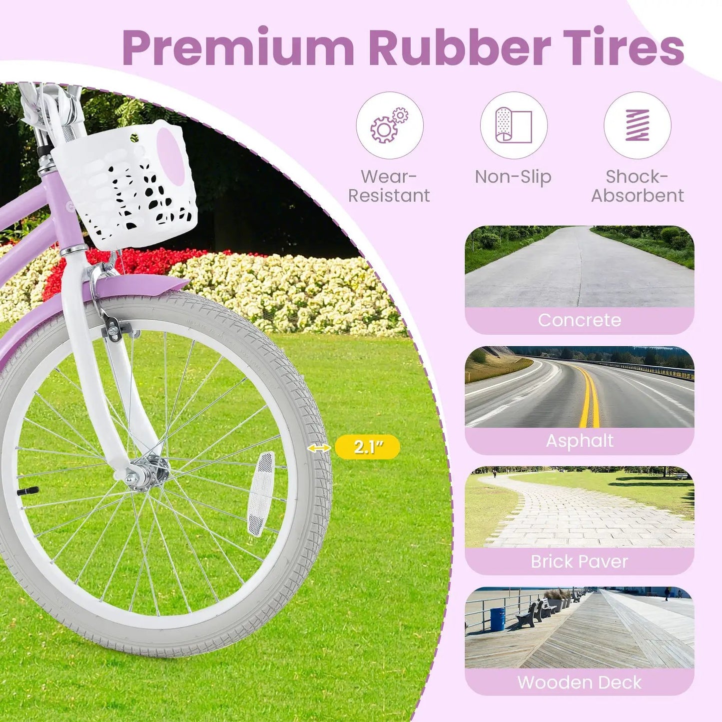 20 Inch Adjustable Kids Bike with 2 Brake System - Tampa Home & Garden Store