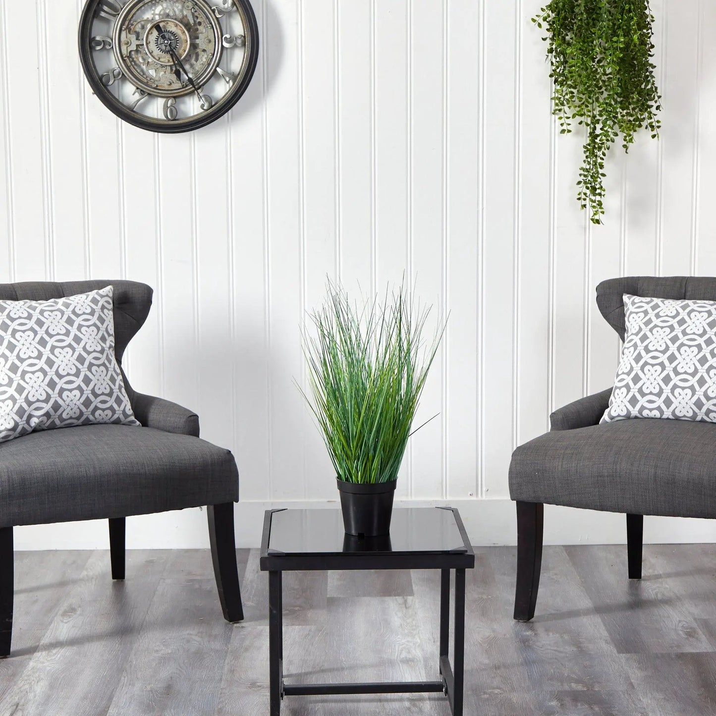 Nearly Natural 21 Inch Onion Grass Artificial Plant in black pot for home decor on Tampa Home & Garden Store