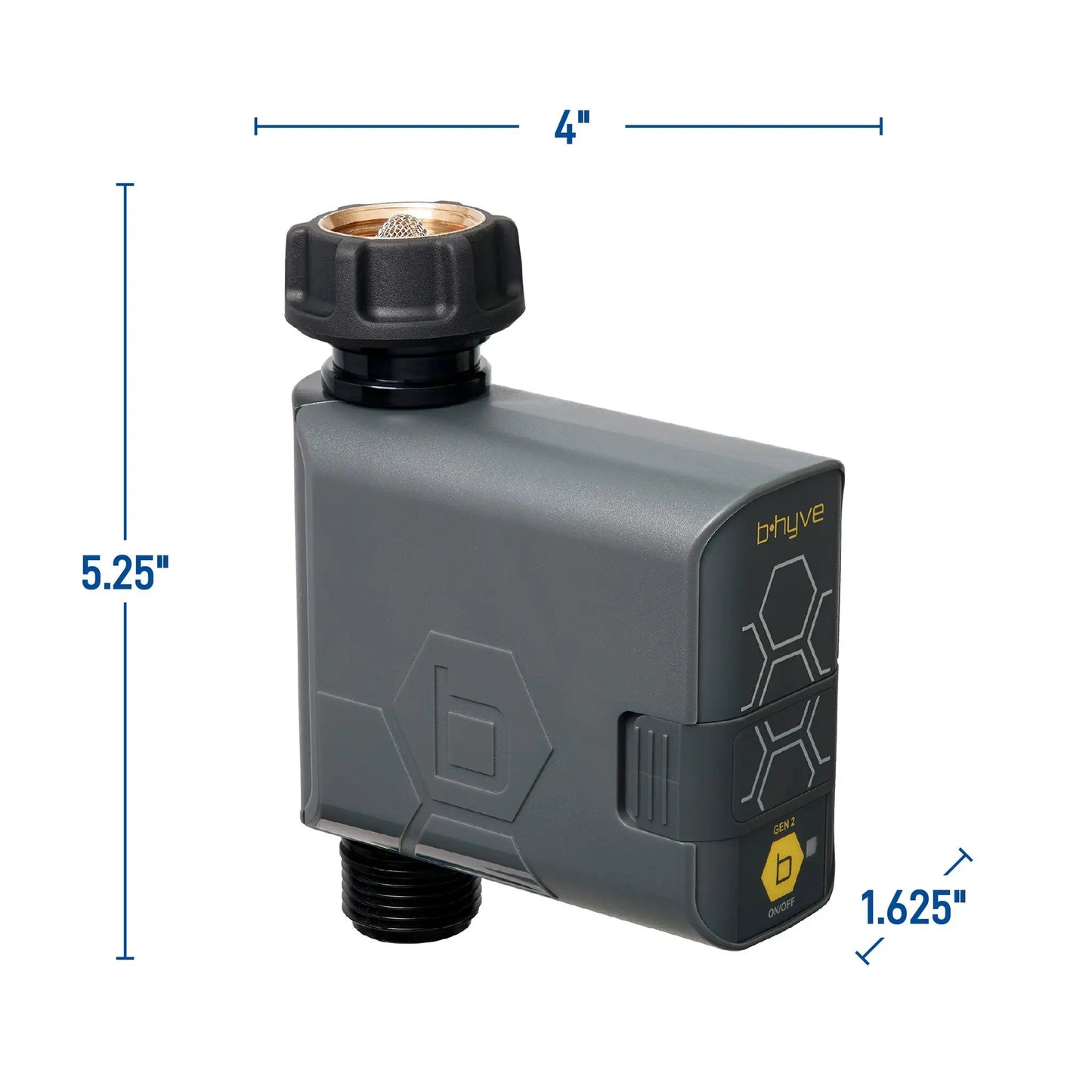 B-hyve Bluetooth 1-Outlet Hose Faucet Timer copper threaded inlet dark gray housing bhyve on Tampa Home & Garden Store
