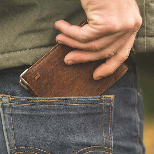 Magnate Billfold wallet brown Italian leather by Will Leather Goods on Tampa Home & Garden Store