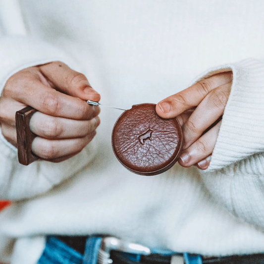 Classic Leather Tape Measure retractable in brown leather case by Will Leather Goods on Tampa Home & Garden Store