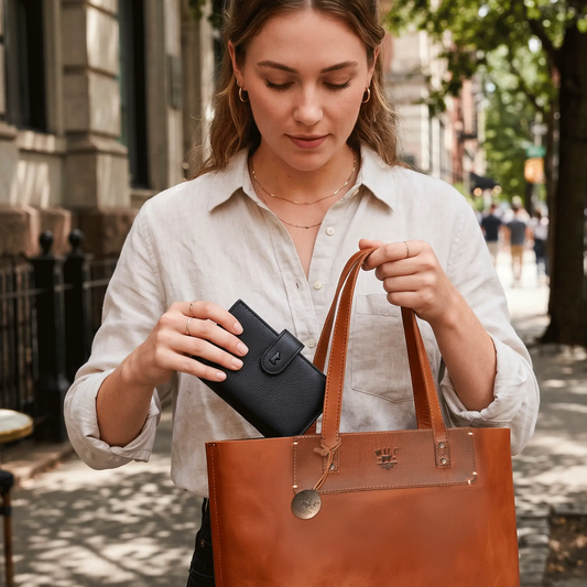 Heritage Card Holder Wallet in full grain leather, black, by Will Leather Goods on Tampa Home & Garden Store