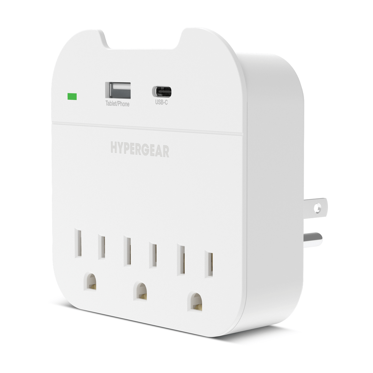 Wall Adapter Power Strip 3 Outlets white USB-C Tablet/Phone ports Best Product Finds on Tampa Home & Garden Store