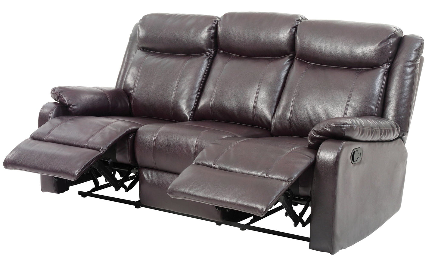 Contemporary three seater reclining sofa in dark brown leather Unique Piece Furniture on Tampa Home & Garden Store