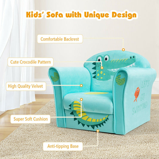 Kids Crocodile Armrest Upholstered Couch - Tampa Home & Garden Store