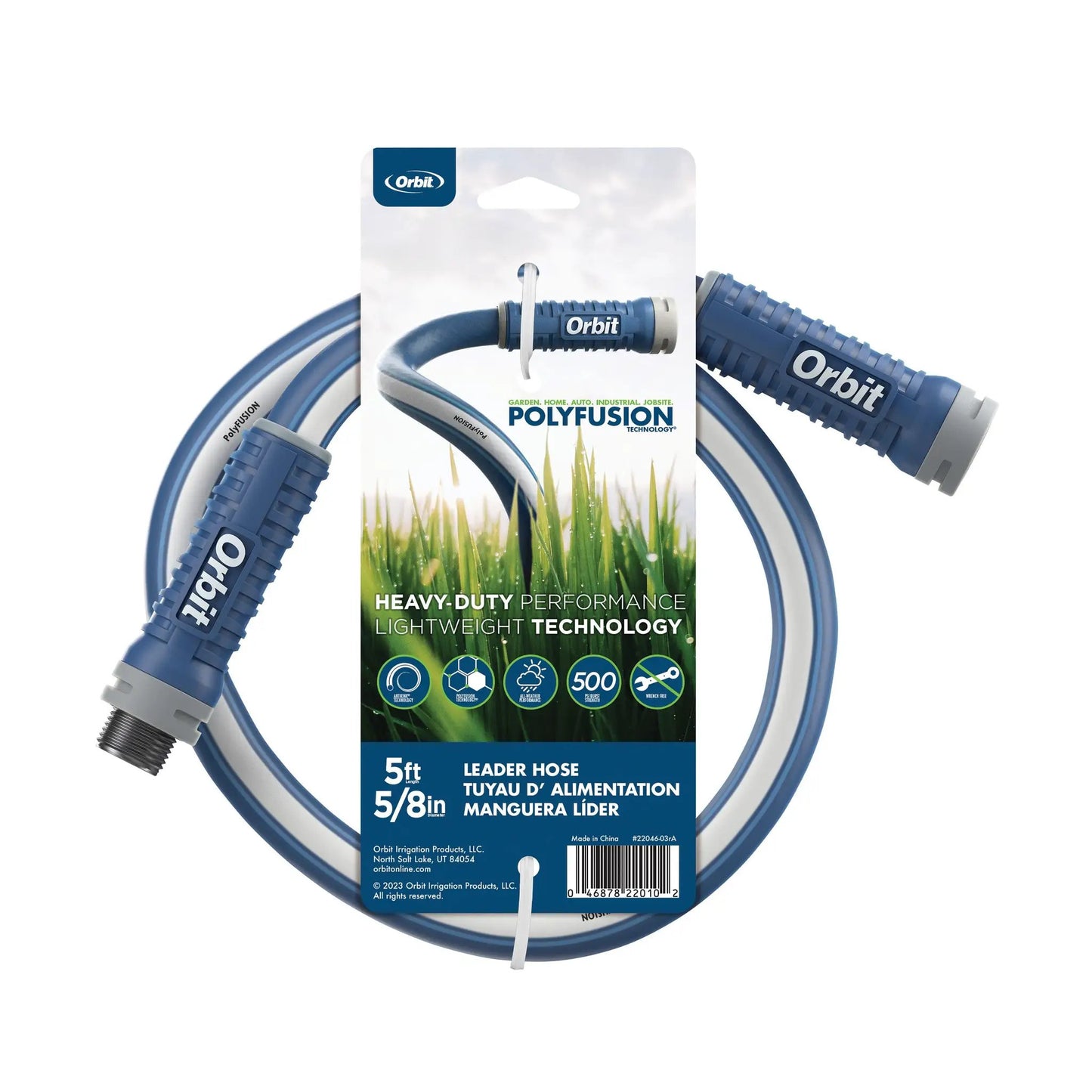 Orbit Heavy Duty Garden Hose blue ribbed grip all-weather hose by Orbit Irrigation on Tampa Home & Garden Store