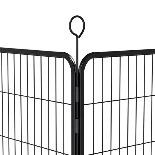 Black 16-panel dog playpen with curved top rails and central circular top loop on Tampa Home & Garden Store