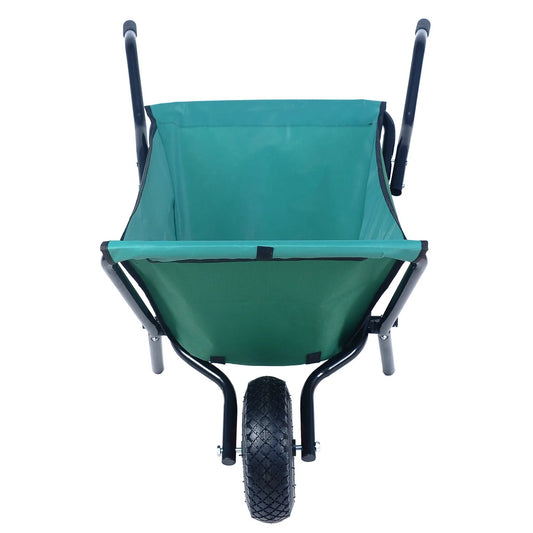 Monocycle pliant 176 livres monocycle pliant d'extérieur toile Oxford résistante monocycle de jardin vert pneus gonflables de 10 pouces