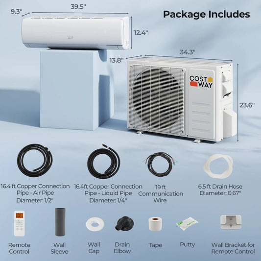 23000 BTU mini split air conditioner and heater indoor outdoor two-unit system with CostWay on Tampa Home & Garden Store