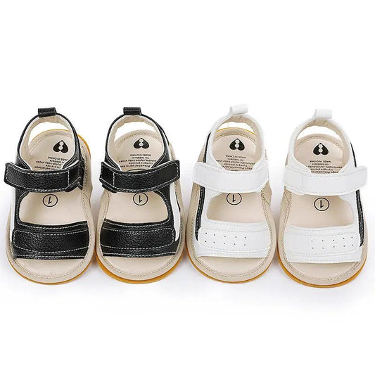 Baby boy sandals set of 4 in black and white with Velcro straps for 0-12 months on Tampa Home & Garden Store
