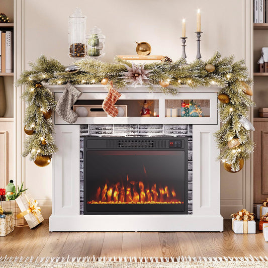 Electric Fireplace Heater with Flame Color