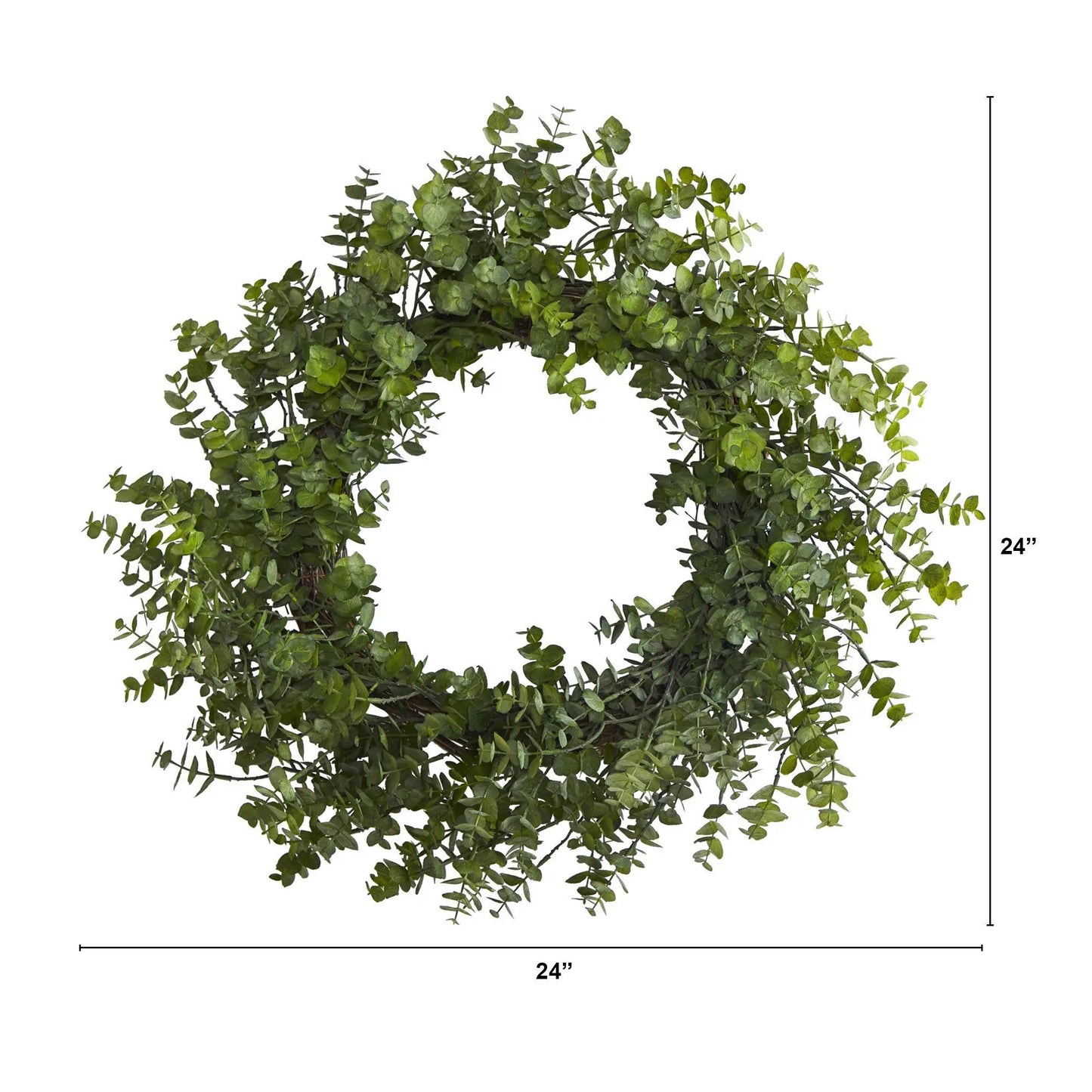 24” Eucalyptus Artificial Wreath - Tampa Home & Garden Store